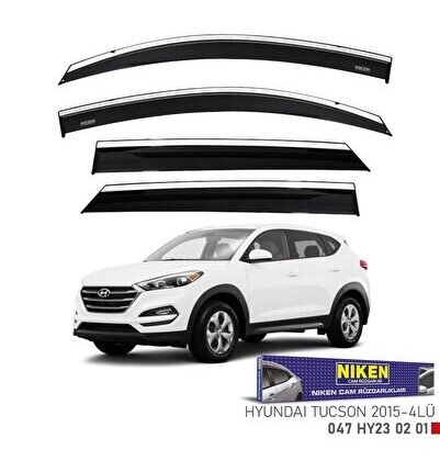 Hyundai tucson cam rüzgarlığı kromlu 2015+