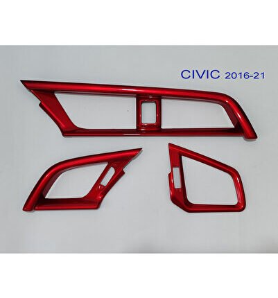 Civic Havalandırma Izgarası Trim (KIRMIZI) - Civic FC5 Aksesuar Tuning Trim