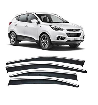 Hyundai Ix-35 2010+ Uyumlu Ithal A+ Kalite Kromlu Cam Rüzgarlık Seti