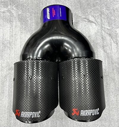 76 Mm Çiftli Eşit Karbon Kaplama Akrapoviç Egzoz Ucu