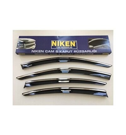 Renault Clio V 2020-2023 Uyumlu Kromlu Cam Rüzgarlığı 4'lü Set