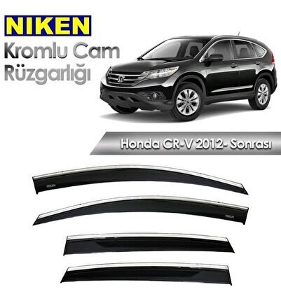 Honda CRV 2013-2017 Uyumlu Kromlu Cam Rüzgarlığı 4'lü Set CR-V