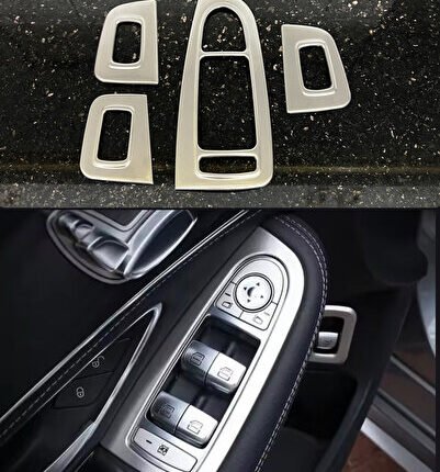 Mercedes Cam Tuş Krom Çerçeve Kaplama W205 Sadece Amg Paket Için Uygundur