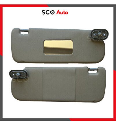 Toyota Corolla E120 E130 Güneşlik 2003-2007 Sağ ve Sol 2 Adet Gri Güneşlik Corolla Uyumlu