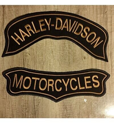 Harley yazı patch motorcu büyük boy sırt patch arma nakış