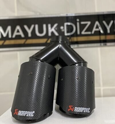 AKRAPOVİC KARBON EGZOZ UCU ÇİFT ÇIKIŞ 90MM SAĞ --MAYUKDİZAYN--