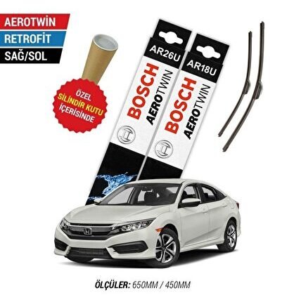Honda Civic Silecek (2017-2021 FC5) Bosch Aerotwin Retrofit