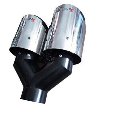 90 Mm Dışı Tam Krom Sağ Çıkış Akrapovic Egzoz Ucu Eksoz 1 Adet - Uyumlu-
