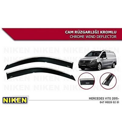 Vito Kromlu Cam Rüzgarlığı Araca Özel 2015 2016 2017 2018 2019 2020 2021 2022 2023