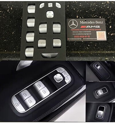 MERCEDES CAM TUŞLARI KROM KAPLAMA SET W118 W177 W247 H247 X247