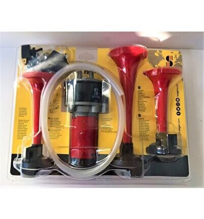 3 Borulu Kendinden Kompresörlü Havalı Korna 24volt