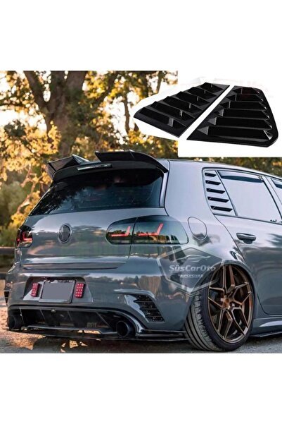 1_org_zoom-22671.jpg Vw Golf 6 2008-2012 Uyumlu Kelebek Cam Izgarası Cam Vizörü Havalandırma Sağ Sol Takım Parlak Siyah - Görsel 1