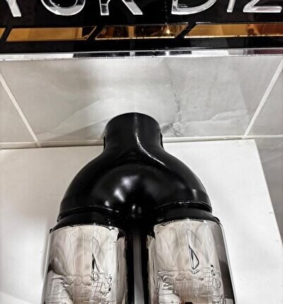 76mm Krom Düz Eşit Uçlu Çift Çıkışlı *paslanmaz Krom Içi Boş Egzoz Ucu 2 Adet Sağ Ve Sol