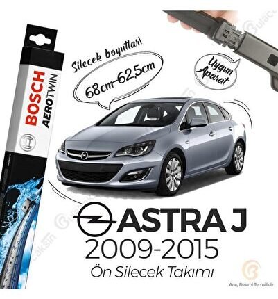 Aerotwin Muz Silecek Takımı Opel Astra J 2009-2015 ile uyumlu