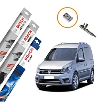 Vw Caddy Ön Ve Arka Silecek Takımı Aeroeco 2007-2017
