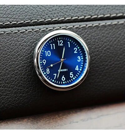 Yeni Lüks Araba Saati Mavi Kuvars Saat Kafa Saati Araba Süsü Yaratıcı İğneli Aydınlatmalı Araba