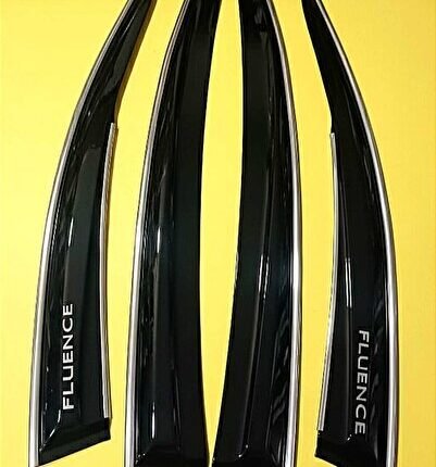 Renault Fluence yazılı Çift Kromlu Cam Rüzgarlık