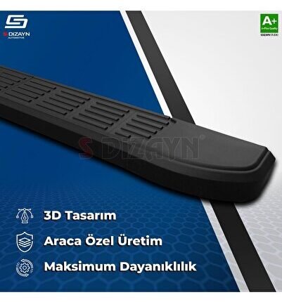 Land Rover Range Rover Sport S-Line Siyah Yan Basamak 183 Cm 2005-2013 A+ Kalite LA-SP1-YBS-SL-SA-18