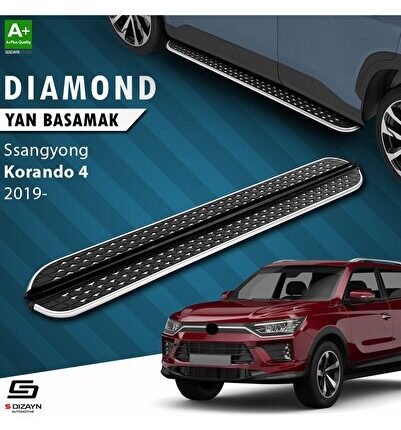 S-Dizayn Ssangyong Korando Diamond Krom Yan Basamak 183 Cm 2019 Üzeri