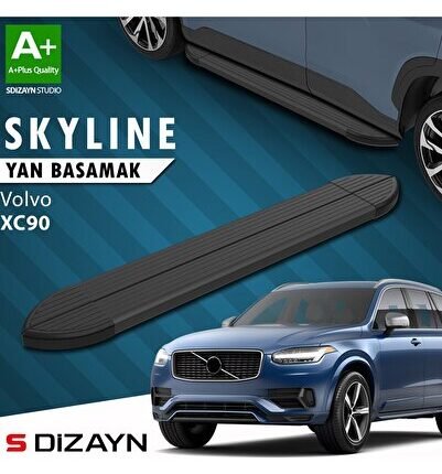 S-Dizayn Volvo XC90 2 Skyline Siyah Yan Basamak 193 Cm 2015-2019 A+ Kalite