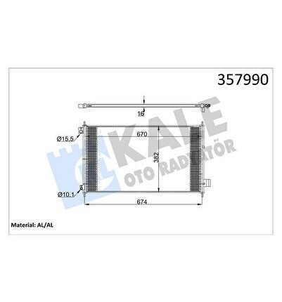 KLIMA RADYATORU KONDENSER (HONDA ACCORD VII 2.0 2.4 03-08 )