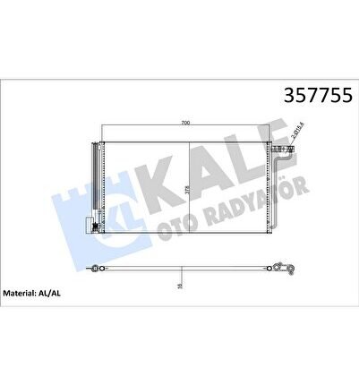 KLIMA RADYATORU (FORD FOCUS / C-MAX 1.6 BENZİNLİ 105 - 123 PS 01-DURATECH)
