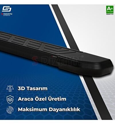 S-dizayn Vw T-roc Newline Siyah Yan Basamak 179 Cm 2019 Üzeri