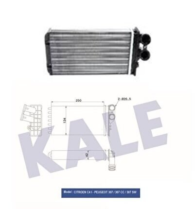KALORİFER RADYATÖR 247X134X42 PEUGEOT 307 00-07 C4 00-07 1.6 2.0 HDI