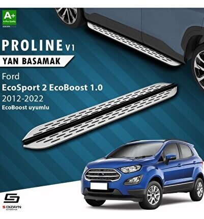 S-Dizayn Ford EcoSport 2 Ecoboost EcoBoost 1.0 OEM Still Pro V1 Aluminyum Yan Basamak 173 Cm 2012-20