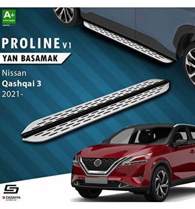 S-Dizayn Nissan Qashqai 3 OEM Still Pro V1 Aluminyum Yan Basamak 173 Cm 2021 Üzeri