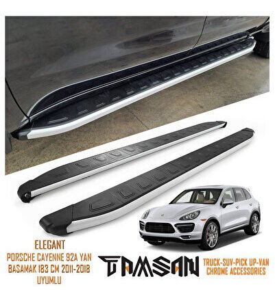 PORSCHE CAYENNE 92A ELEGANT MODEL YAN BASAMAK GRİ 183 CM 2011-2018 UYUMLU