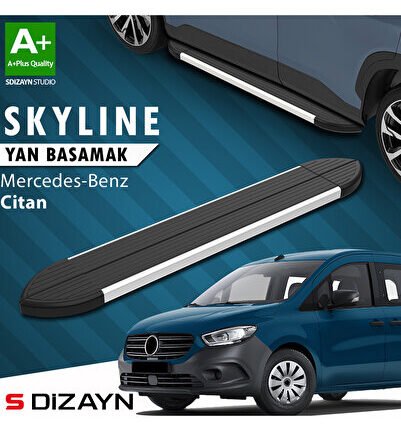 Mercedes Citan Skyline Aluminyum Yan Basamak 193 Cm 2012-2021 A+ Kalite MR-CT1-YBS-SKY-AL-193