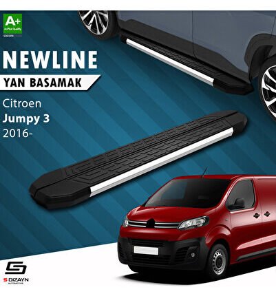 Citroen Jumpy 3 Kısa Şase NewLine Krom Yan Basamak 213 Cm 2016 Üzeri A+ Kalite CI-JY3-KS-YBS-NW-KA-2