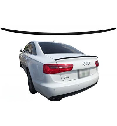 Audi A6 2012-2017 Uyumlu Yedek Parça Spoiler Parlak Siyah