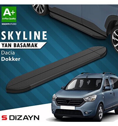 Dacia Dokker Skyline Siyah Yan Basamak 203 Cm 2012 Üzeri A+ Kalite DC-DK1-YBS-SKY-SA-203