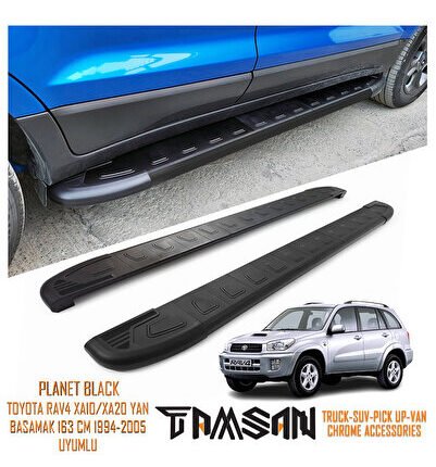 TOYOTA RAV4 XA10/XA20 PLANET MODEL YAN BASAMAK SİYAH 163 CM 1994-2005 UYUMLU