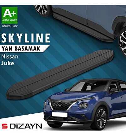 Nissan Juke 2 Skyline Siyah Yan Basamak 173 Cm 2019 Üzeri A+ Kalite NI-JK2-YBS-SKY-SA-173