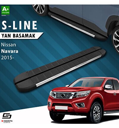 Nissan Navara 3 S-Line Krom Yan Basamak 203 Cm 2015 Üzeri A+ Kalite NI-NV3-YBS-SL-KA-203