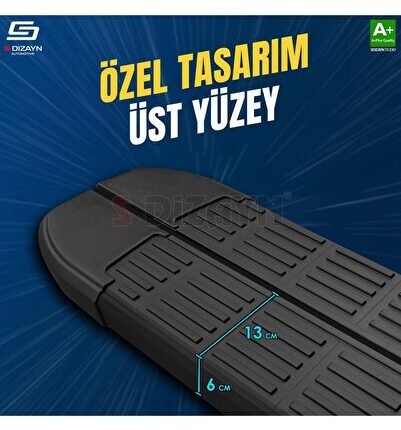 S-Dizayn Isuzu D-Max 2 S-Line Siyah Yan Basamak 203 Cm 2012-2019 A+ Kalite