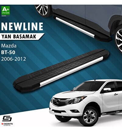 Mazda BT-50 Pick-Up NewLine Krom Yan Basamak 193 Cm 2006-2012 A+ Kalite MZ-BT1-YBS-NW-KA-193-E