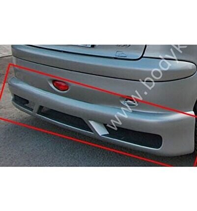 Peugeot 206 Uyumlu Yedek Parça Telli Arka Tampon Eki