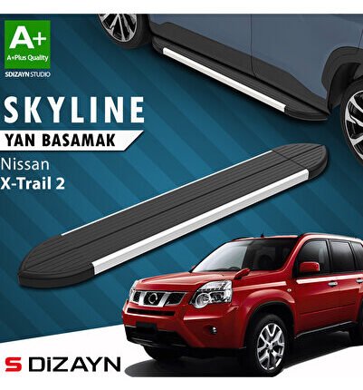 Nissan X-Trail T31 Skyline Aluminyum Yan Basamak 173 Cm 2007-2014 A+ Kalite NI-T31-YBS-SKY-AL-173