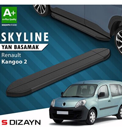 Renault Kangoo 2 Skyline Siyah Yan Basamak 193 Cm 2008-2020 A+ Kalite RE-KO2-YBS-SKY-SA-193