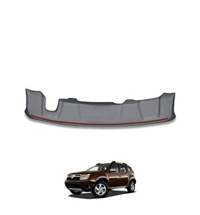 Dacia Duster Uyumlu Yedek Parça Arka Difüzör Mat Gri 2010 - 2017