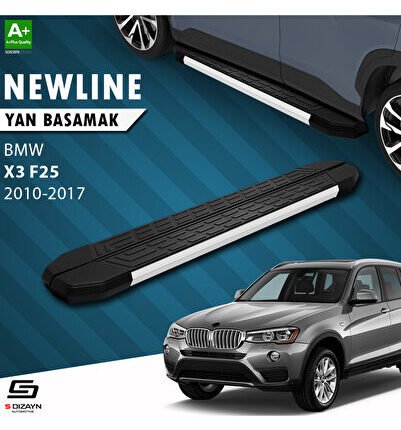 S-dizayn Bmw X3 F25 Newline Aluminyum Yan Basamak 193 Cm 2010-2017 A Kalite Bm-x32-ybs-nw-al-193