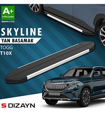 TOGG T10X Skyline Aluminyum Yan Basamak 203 Cm 2023 Üzeri A+ Kalite TG-TG1-YBS-SKY-AL-203-E