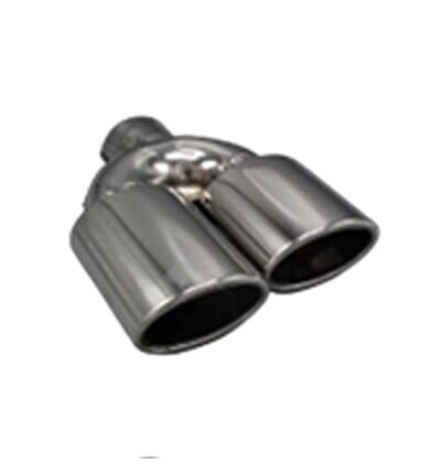 Üniversal Krom Egzoz Ucu Oval Çift Çıkış Sol 75x105/125 800-025R