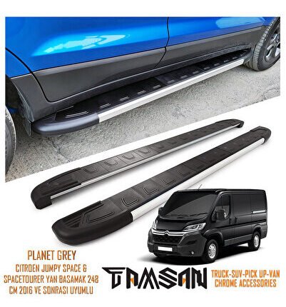 CITROEN JUMPY SPACE & SPACETOURER PLANET MODEL YAN BASAMAK GRİ 248 CM 2016 VE SONRASI UYUMLU