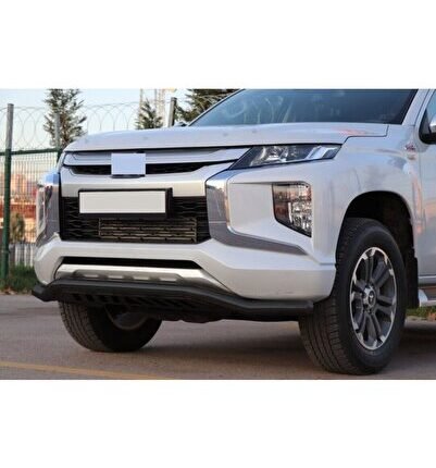 Nissan Navara 2006+ Off Road Saclı Ön Koruma Ön Tampon Koruma Demiri Siyah GloPlus AQM4WD