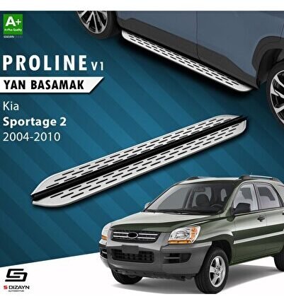 S-Dizayn Kia Sportage 2 OEM Still Pro V1 Aluminyum Yan Basamak 173 Cm 2004-2010